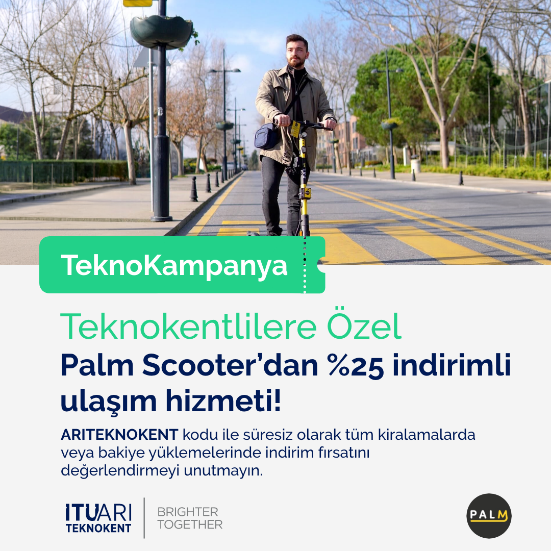 Teknokentlilere &ouml;zel Palm Scooter&rsquo;dan %25 indirimli ulaşım hizmeti!